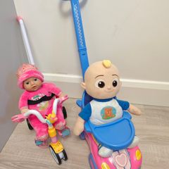 Baby doll push car bundle