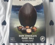 guinness dark chocolate rugby ball Easter egg