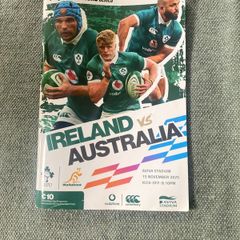 Ireland v Australia rugby programme 15/11/2025