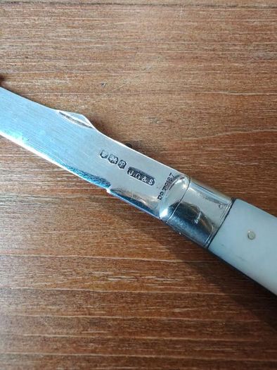 Silver Mother of Pearl Fruit Knife