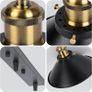 Industrial Pendant Lamp Shapes, 3 in 1 Vintage Edison Style Metal Pendant Light Shades for E27 Ceiling Lights for Kitchen Bar Loft Image 5