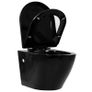 Wall Hung Rimless Toilet Ceramic Black Image 4