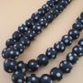 Vintage African Style White Dotted Glass Beads Strands Necklace Image 3