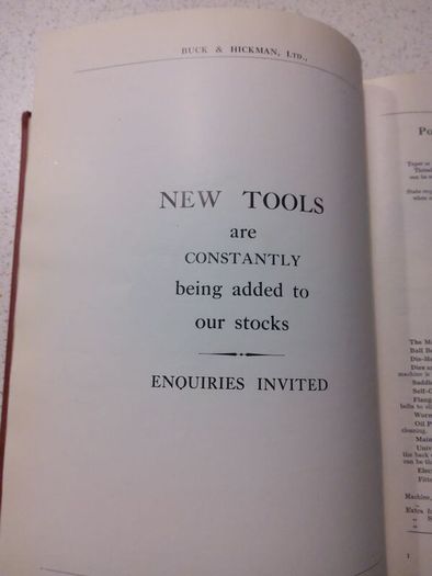 buck and hickman 1953 proper tool book