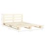 Pallet Bed Frame Solid Pine Wood 200x200 cm Image 7