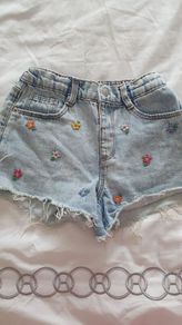embroidered shorts