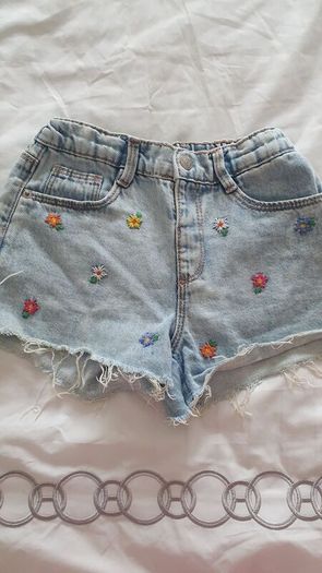 embroidered shorts
