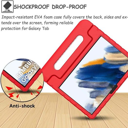 For Xiaomi Pad 5 / Pad 5 Pro Kids Case Shockproof Cover With Stand - Red Brand New - FHT18SMTK1