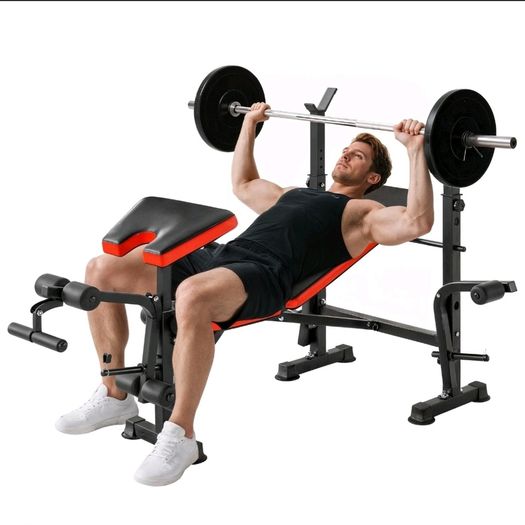 HOMCOM Multi-Function Weight Bench with Rack (Great Condition)