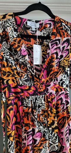 & other stories multi print slits dress Sz 34 (Fit6-8UK) - Bnwt Rrp 99
