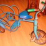vintage tricycle red flower Chinese made Image 3