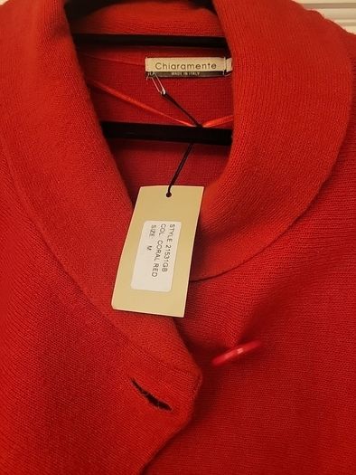 brand new beautiful red cropped wool jacket