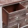 Side Cabinet with 6 Drawers Brown 60x30x75 cm Paulownia Wood Image 2