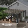 3 x 4.3m Metal Pergola with UPF 50+ and Waterproof Polycarbonate Roof, Wall-Mounted or Free Standing Garden Gazebo, Wind-resistant Outdoor Sun Shade, Dark Grey Image 5