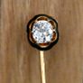 Antique 1ct Diamond Tie Pin / Lapel Pin circa 1850 Image 2