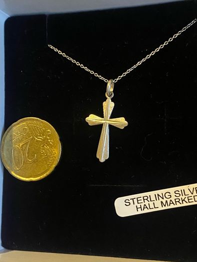 Sterling silver cross on a 925 chain