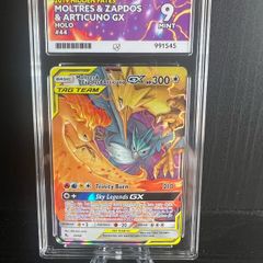 Moltres & Zapdos & Articuno GX #44 ACE 9 Graded Pokemon Card