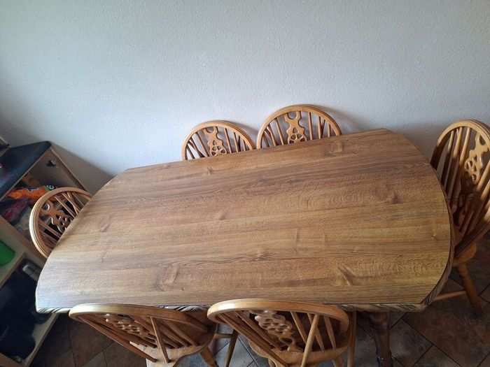 Kitchen teak table and chairs