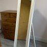 Elegant Ornate White Full-Length Standing Mirror Image 3
