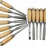 Wood Sculpture Tool Carving Tool Set 14 Pieces with Cutter File for Engraving on Wood Carving on Wood Carving DIY Wood Craft Image 2