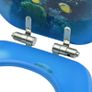 WC Toilet Seats with Soft Close Lid 2 pcs MDF Deep Sea Design Image 7