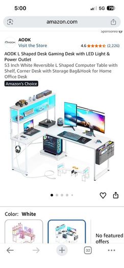 Gaming desk and chair  120