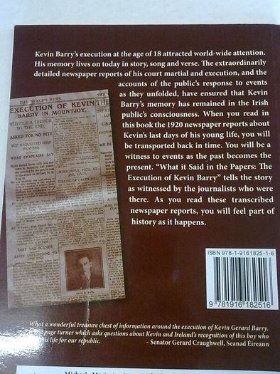 What it said in the papers The execution of Kevin Barry Ireland Irish IRA
