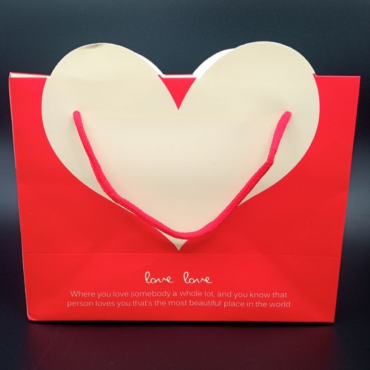 Red Heart Shaped Gift/Party Bags - Small/Large