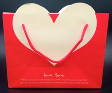 Red Heart Shaped Gift/Party Bags - Small/Large