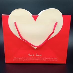 Red Heart Shaped Gift/Party Bags - Small/Large