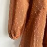 Boohoo Ruffle hem caramel colour chiffon mini dress size 12 Image 4