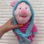 Disney Winnie The Pooh Piglet In Dressing Gown Robe approx. 35 cm. Plush Used Please see photos Image 3
