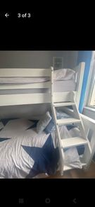 White bunk bed
