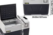 Car Refrigerator Portable Compressor Fridge Freezer W/ Wheel &amp; Draw Bar 30L 40L 50L for Camping Picnic Boating Caravan Bar