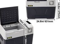 main image for ad Car Refrigerator Portable Compressor Fridge Freezer W/ Wheel &amp; Draw Bar 30L 40L 50L for Camping Picnic Boating Caravan Bar