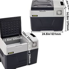 Car Refrigerator Portable Compressor Fridge Freezer W/ Wheel & Draw Bar 30L 40L 50L for Camping Picnic Boating Caravan Bar