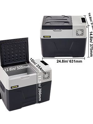 Car Refrigerator Portable Compressor Fridge Freezer W/ Wheel & Draw Bar 30L 40L 50L for Camping Picnic Boating Caravan Bar