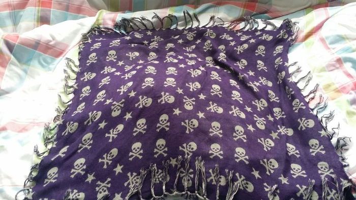 Dual tone (purple and grey) scarf