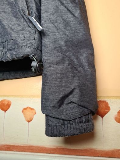 womens girls SUPERDRY wind attacker grey Jacket coat with fur hood Size 2XS double extra small winter walking hiking trekking