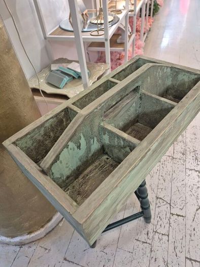 Vintage solid wood Tidy trough caddy