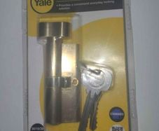 Yale Lock for Front Door with 4 keys Euro Thumbturn Cylinder Lock - Brass Plated
