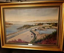 Pontoon Bridge Hotel Foxford Co.Mayo Painting