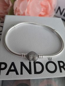 New genuine pandora pave clasp bracelet
