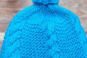 The North Face turquoise winter hat