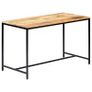 Dining Table 120x60x75 cm Solid Rough Mango Wood Image 9