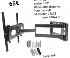Tv Wall Mount Bracket Tilt Swivel Motion 32- 63"