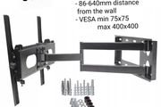 Tv Wall Mount Bracket Tilt Swivel Long Arm 32"-63"