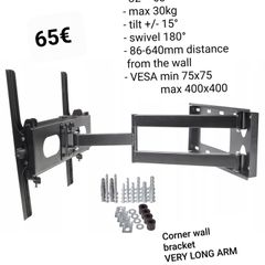Tv Wall Mount Bracket Tilt Swivel Full Motion 32" - 63"
