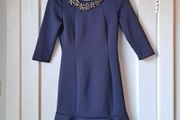 Navy Jeweled Zara Dress