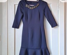 Navy Jeweled Zara Dress